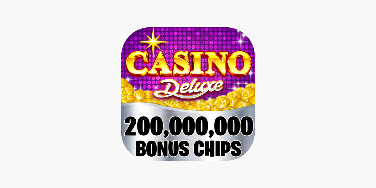 Casino Deluxe app logo with bonus chips.