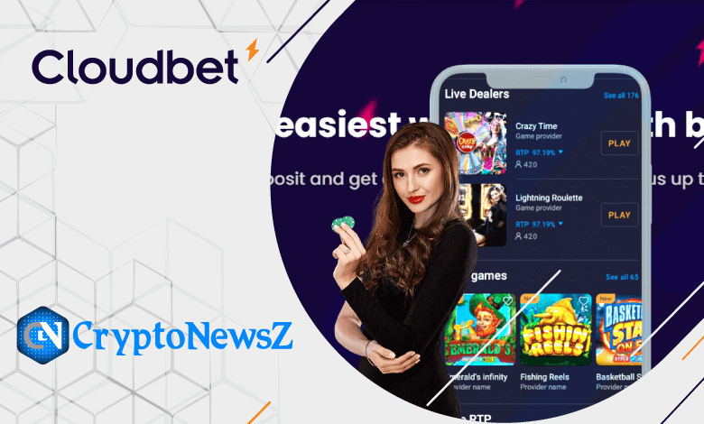 Online gaming app advertisement with a woman.