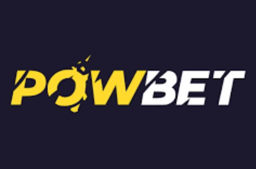 Powbet logo with yellow and white text.