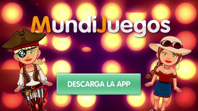 Cartoon characters with download app button.