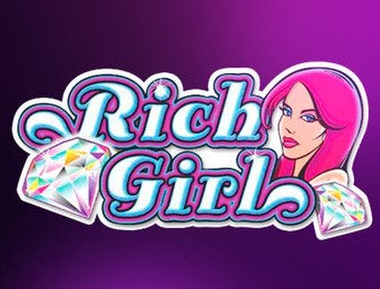 Rich Girl logo with diamonds and woman.